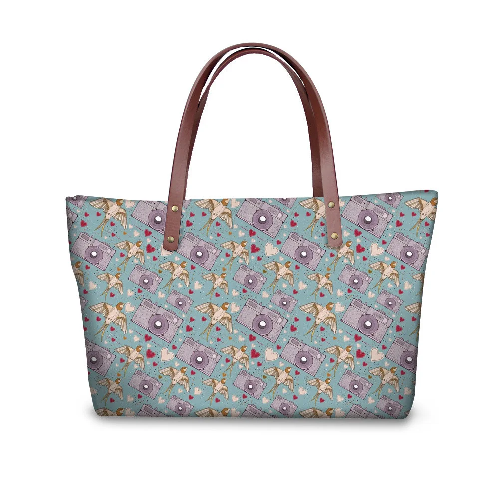 

Customized Camera Custom Women Handbag Lady Vintage Tote Shoulder Bucket for Female bolsos mujer crossbody totes bolsos mujer