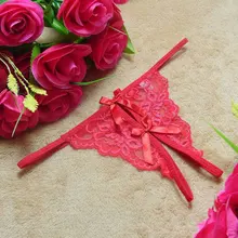 Секс шоп сексуальные кружевные прозрачные двойные бабочки фестиваль открытие T-pants сексуальное нижнее белье T-pants