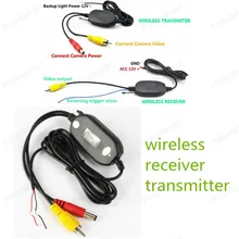 Top Sell 2.4GHZ Wireless Car VideoTransmitter Receiver Kit for Auto Monitor Rear View Camera Reverse Back up