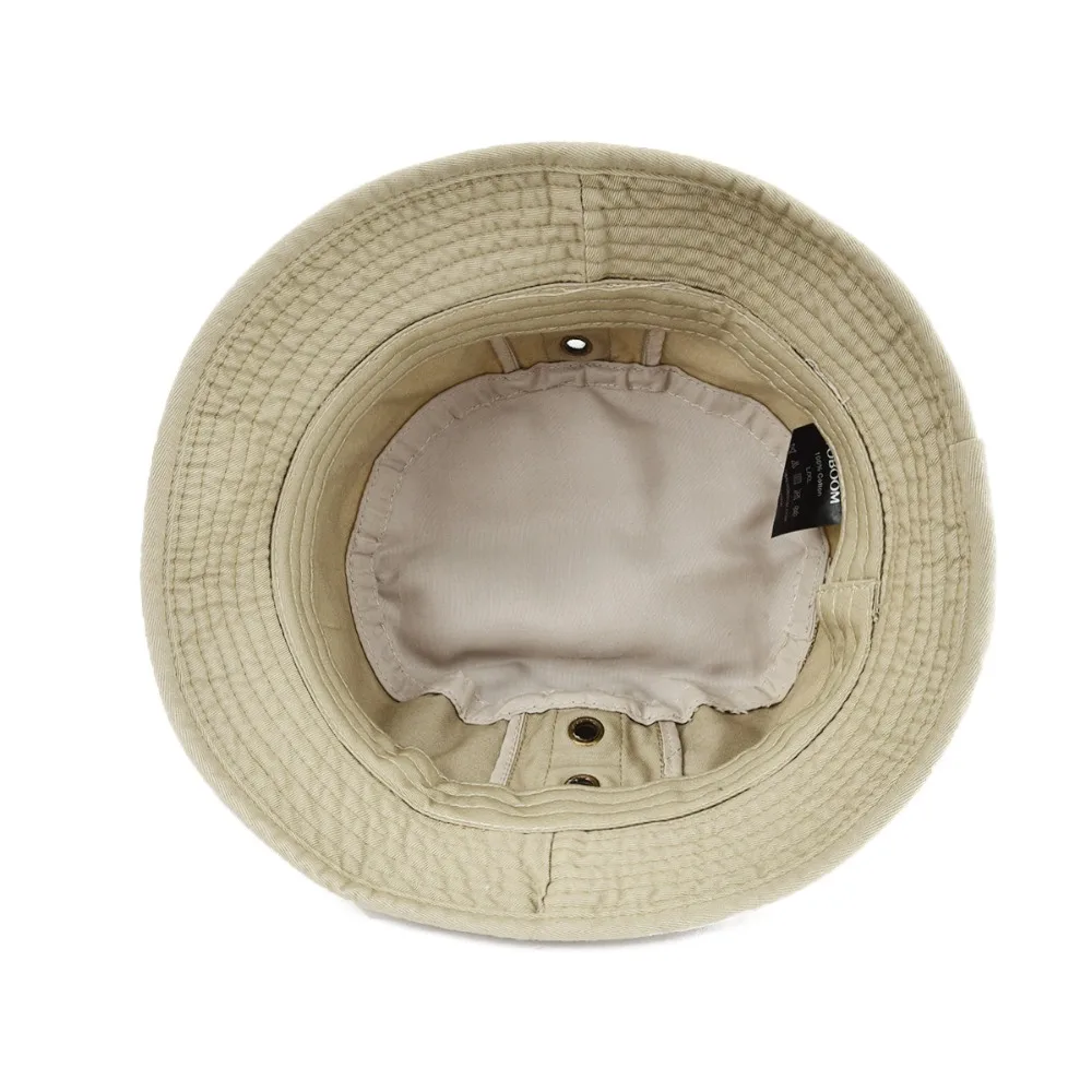 VOBOOM летняя бежевая мужская шляпа-Панама однотонная с широкими полями саржа хлопок Boonie Giggle шляпы люверсы солнцезащитная Кепка Панама рыболовная Кепка s 102