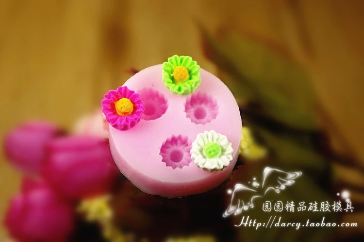 

F042 Small Flower Silicone Fondant Mold Gum Paste Cake Decorating cake topper Mould