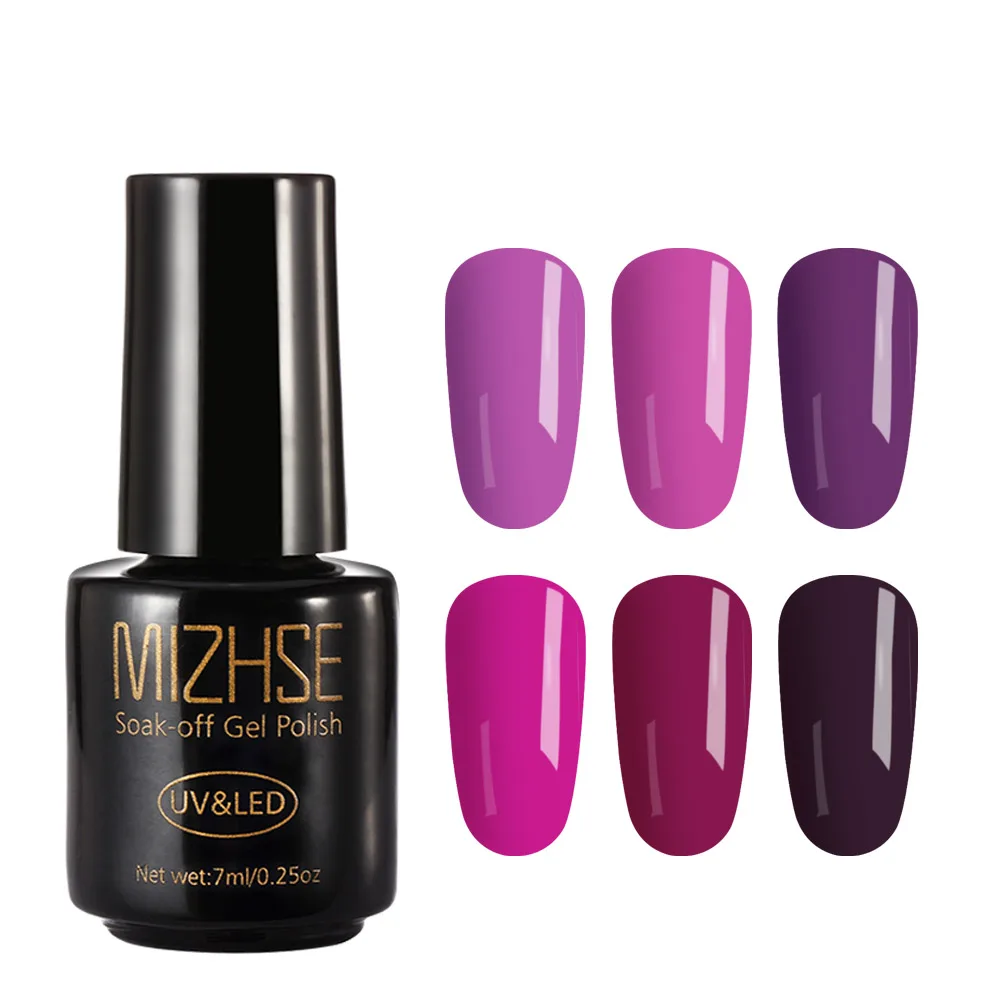 MIZHSE УФ-гель для ногтей Esmaltes полу-термолак для ногтей светодиодный DIY Красота 6 шт., Длительное Действие, Гель-лак для ногтей, набор для гелевого Лаки - Цвет: MC-P25
