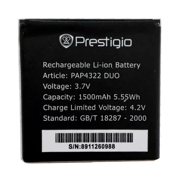 Аккумулятор PAP4322 DUO 1500 мА · ч для Prestigio MultiPhone | Мобильные телефоны и аксессуары
