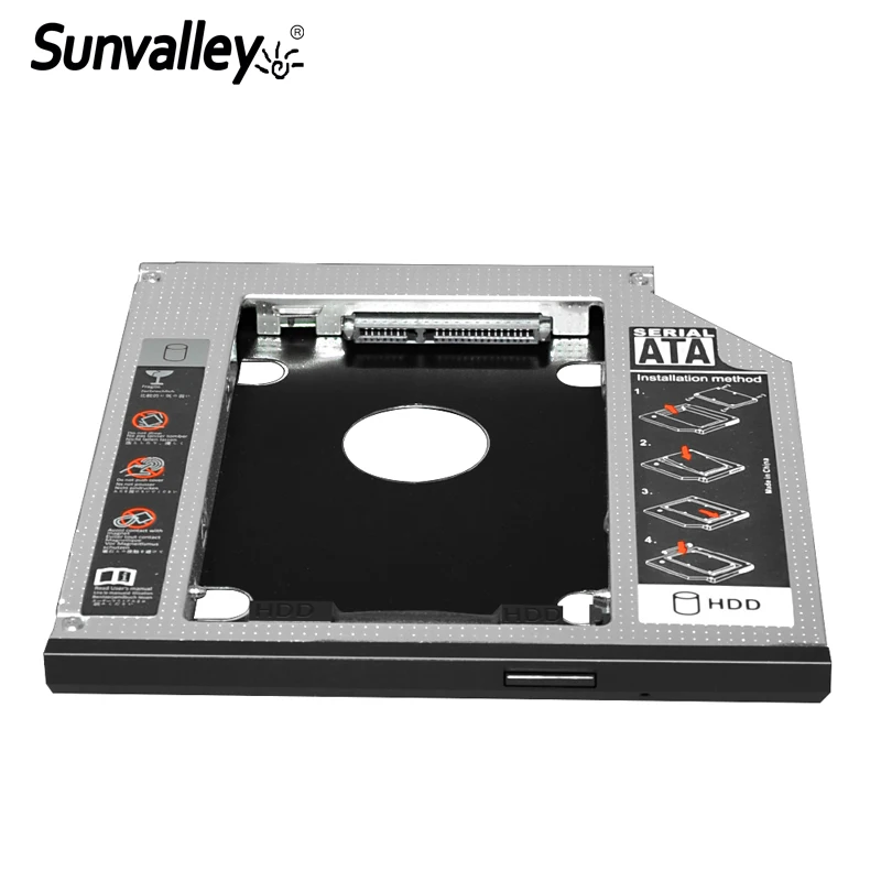 Sunvalley Sata 2nd Caddy 9.5mm Ssd Hard Disk Drive Hdd Adapter Bay