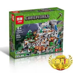 DHL LePin 18032 Minecrafter мой мировое строительство Конструкторы кирпич для малышей Утюг Golem игрушечные лошадки Mountain пещера 21137 подарок на Новый год