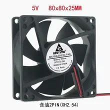 DC 5 V 12 V 24 V 2pin Бесщеточный вентилятор охлаждения 8 см 80X80X25 8 см 80 мм кабинет Питание подшипник скольжения