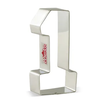 KENIAO 1 Cookie Cutter For Kids Number One Biscuit - 5.2 x 10 cm - Fondant / Pastry / Bread / Sandwich Cutter - Stainless Steel