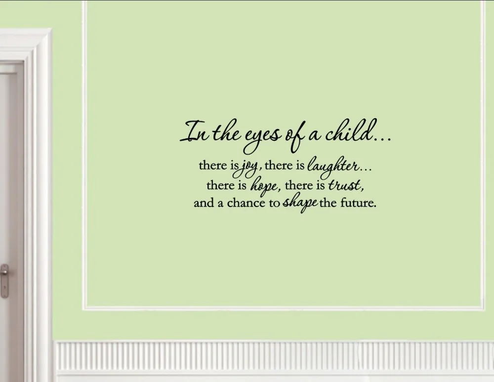 In The Eyes Of A Child Quotes In The Eyes Of A Child...there Is Joy Vinyl Wall Decals Quotes Sayings  Words On Wall Decal Sticker|Decal Wall Sticker|Sticker Familysticker  Chevrolet - Aliexpress