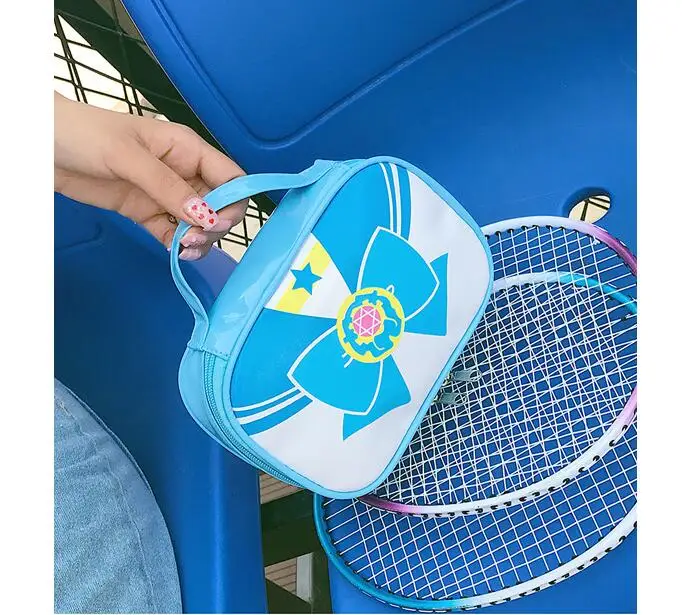 light blue Мода бантом Для женщин клатч макияж сумка Портативный принадлежности мешок Felmale сотового телефона очки коробка сумка - Цвет: light blue