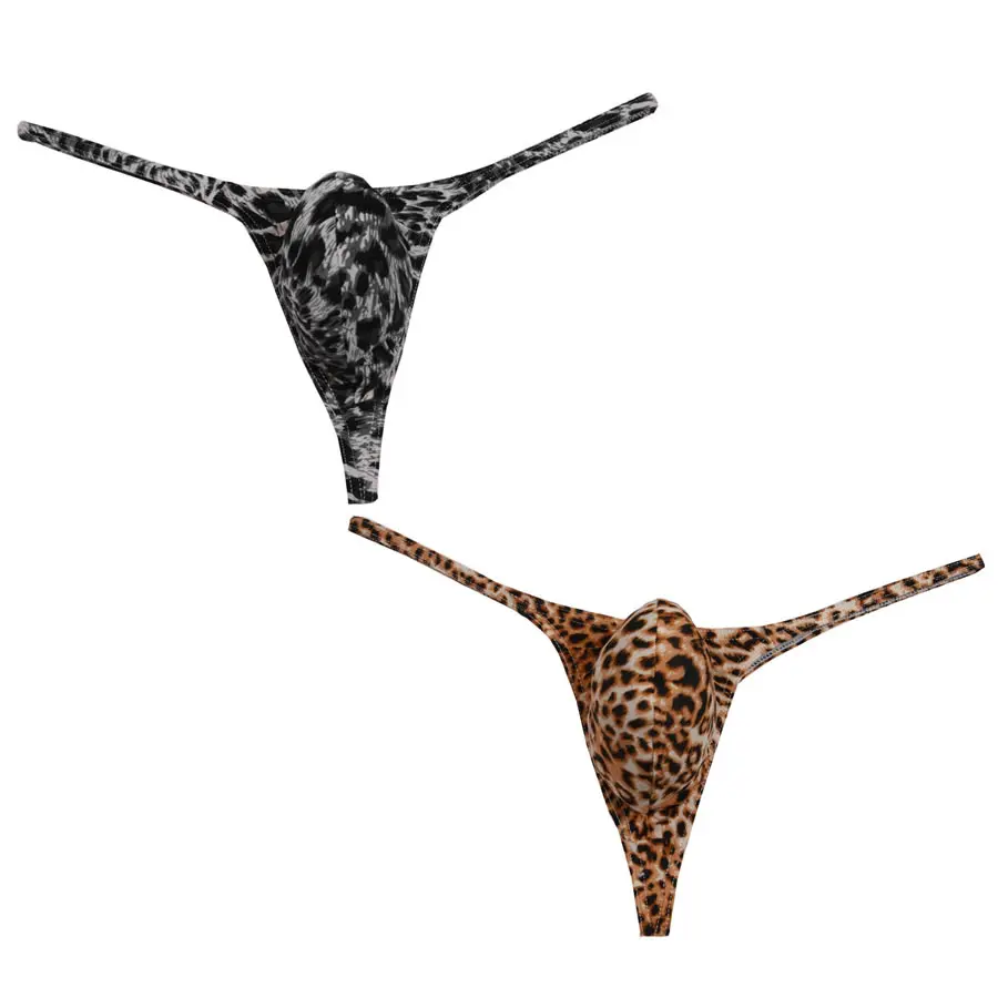 

Sexy Men's Underwear Thongs & G-Strings Leopard Design Fashion Style Male Thong Underwear Men Bikini Tanga New T-Back Charming