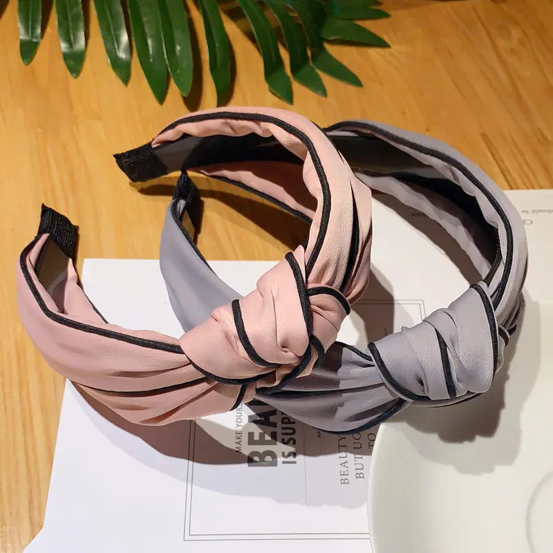 

Knotted Bow Headband Lady Headdress Turban Elastic Hairbands Head Wrap Teeth Headband For Girl Women's Headwear Hair Accessories