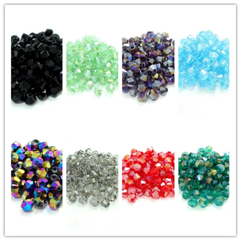 

Wholesale a lot 4mm 1000pcs Bicone 5301 crystals beads Loose Spacer Bead for DIY Jewelry Making