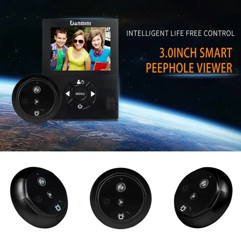 

3.0-inch Electronic Door Viewer Infrared Night View Shooting Anti-burglary Visual Doorbell Home Use