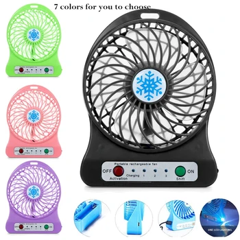 

Min Fan Portable Air Conditioner Air Cooler Table Small Handheld Fan Desk Electric Hand Usb Table Room packing without battery