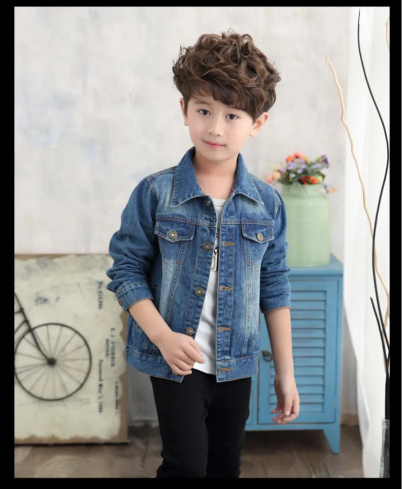 Новые повседневные джинсовые куртки для мальчиков, корейский джинсовый Кардиган для девочек, верхняя одежда, пальто, детская ковбойская куртка с длинными рукавами, пальто