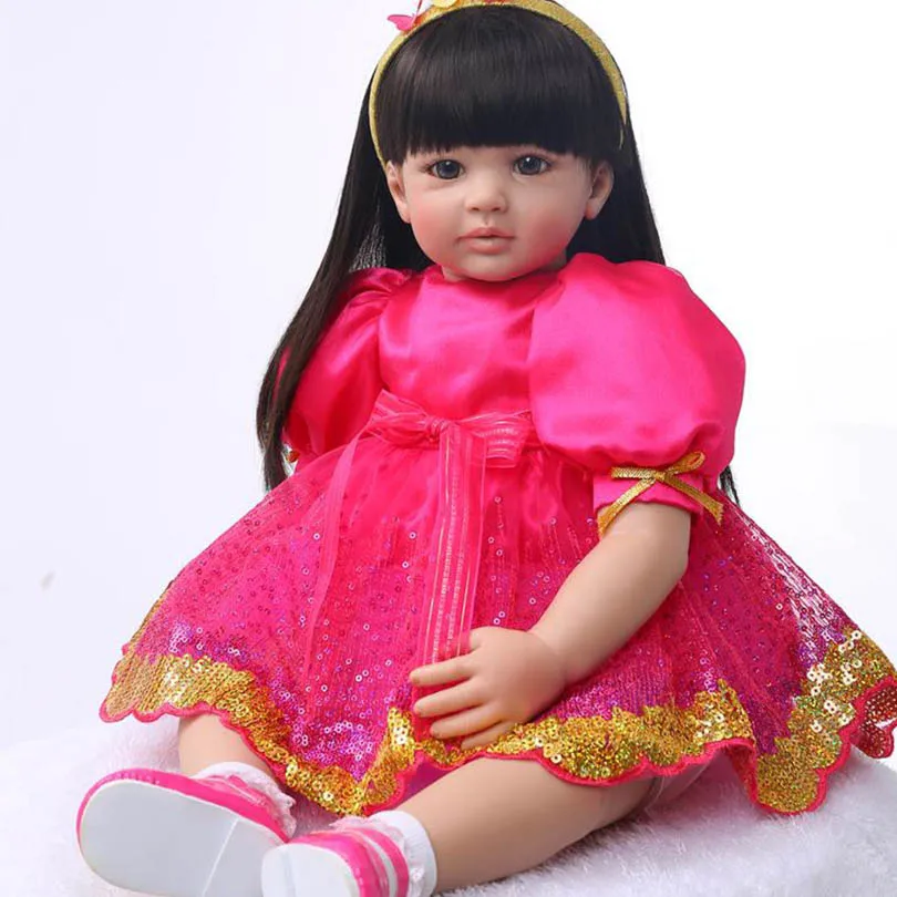 2017 Fashion Newborn Silicone Baby Dolls Children House Toys For 3