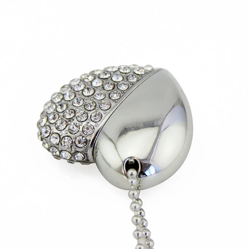 CHYI Crystal Love Heart Pendant USB 3.0 Flash Drive Necklace Pen Driver 8GB 16GB 64GB Pendrive 32GB Memory Stick U Disk For Girl