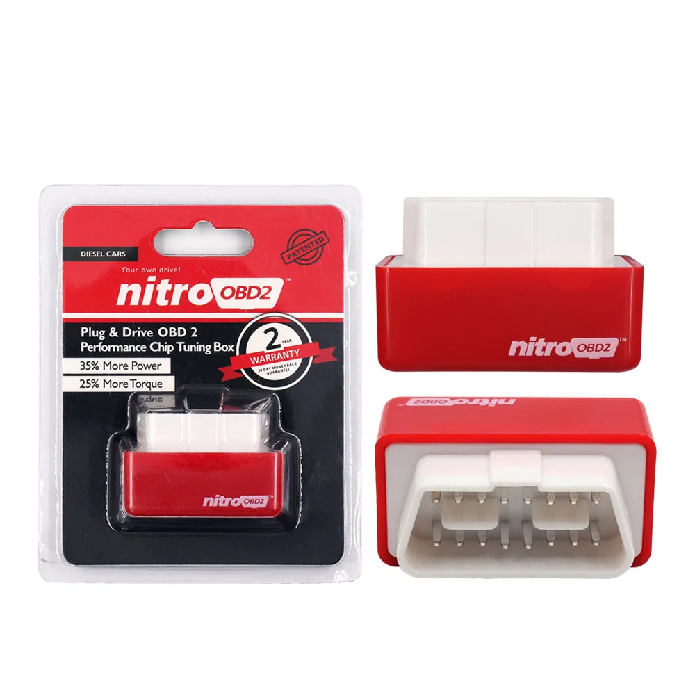 Nitro OBD2 бензиновый чип, тюнинговая коробка Nitroobd2 ECO OBD2, бензиновая заглушка, флэш-накопитель ECU, больше мощности, крутящий момент, экономия топлива