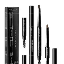12 шт./партия) карандаш для бровей три в одном Многофункциональный порошок для бровей долговечный легко носить натуральный