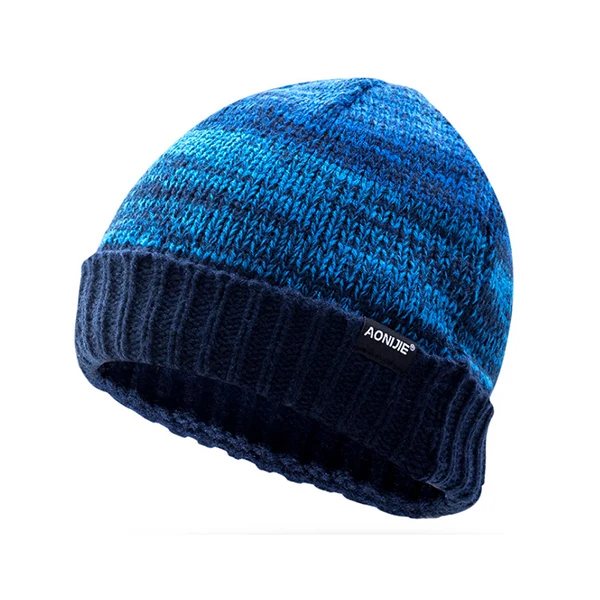 Blue M25 AONIJIE зимние вязаные шапки, шапка для сноубординга, зимняя ветрозащитная Толстая теплая шапка для бега, спорта на открытом воздухе, лыжного бега, s - Цвет: Blue M25