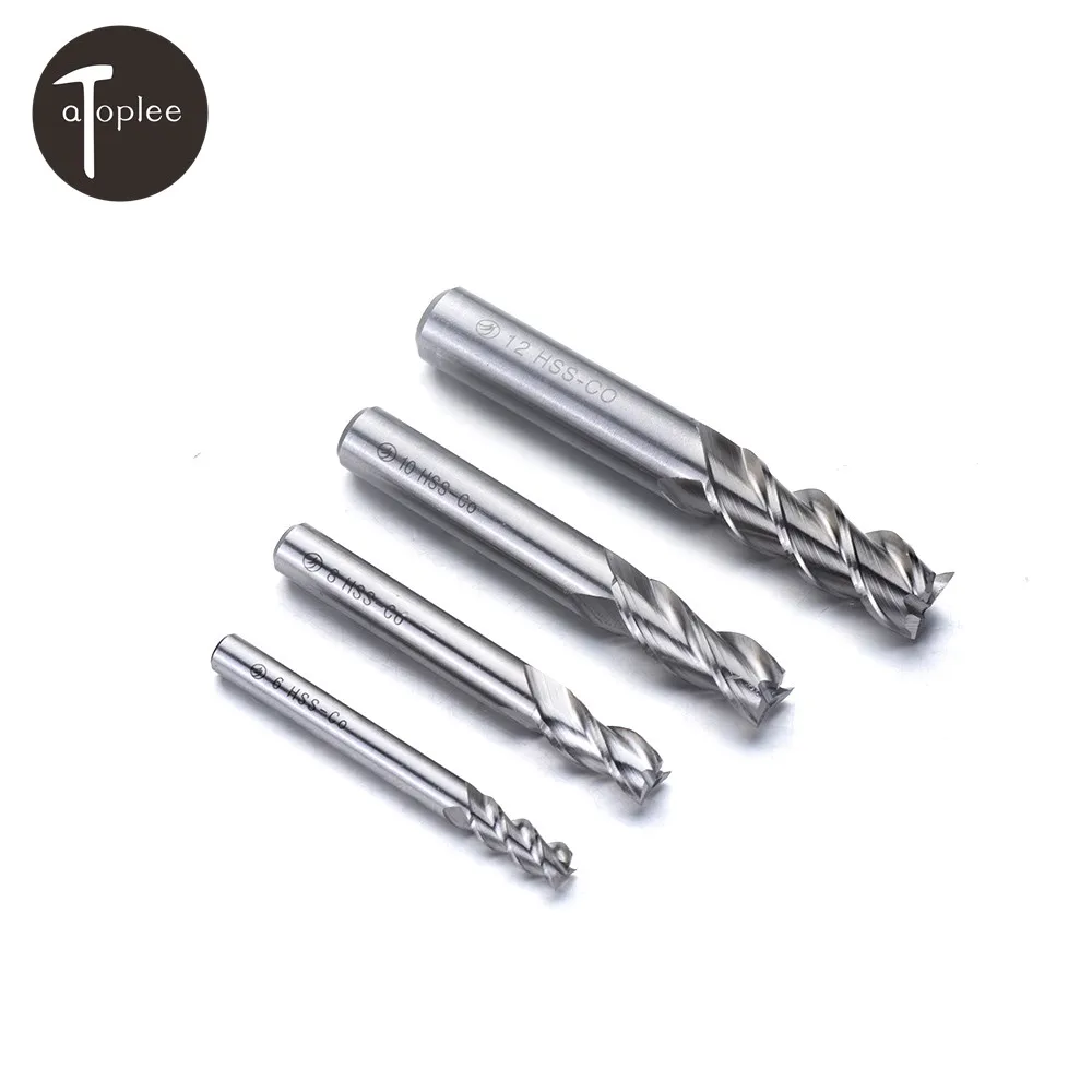 1pcs 6mm Shank Diameter Cobalt High speed Steel Straight Shank End Mill