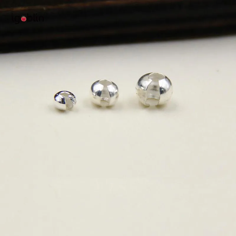 Handmade Bracelet Accessory Stuck Clip Bead Fix Location Divide Separate Open Mouth 3/4/5MM True Pure Silver i007G | Украшения и