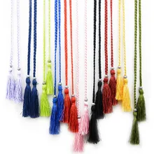 Woven tassel belt ladies belt Korean version of the bow tie rope dress knot decorated waist chain waist rope F0069