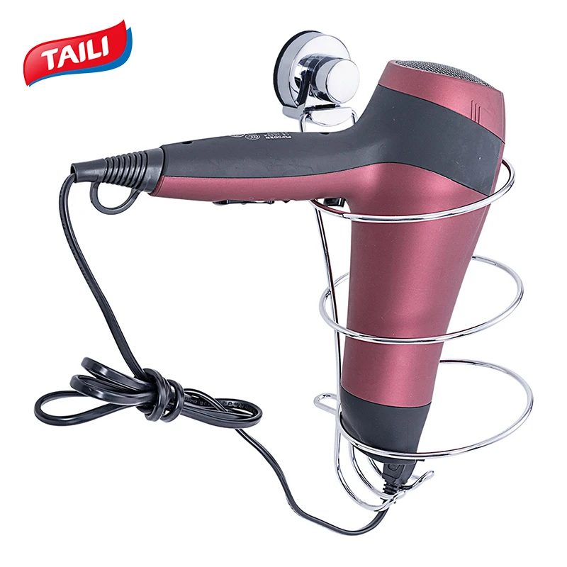 Chrome Hair Dryer Rack No Drilling Strong Suction Hookdryer rackhair dryer rackhair dryer hook