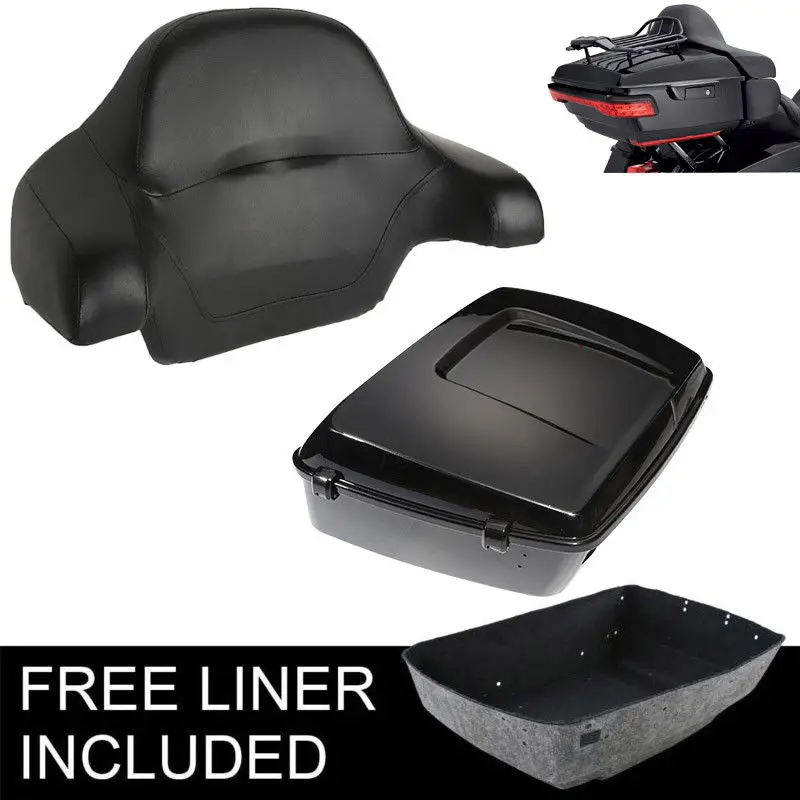 

Motorcycle King Backrest Pad Tour Pak Trunk For Harley Touring Road King Road Street Gilde Electra Glide Ultra Classic 2014-2018