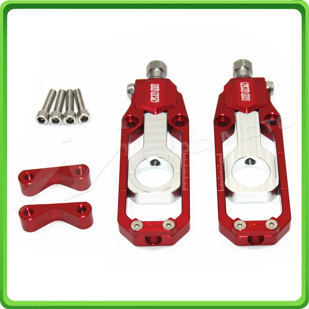 Motorcycle Chain Tensioner Adjuster fit for HONDA CBR 1000 RR CBR1000RR 2008 2009 2010 2011 2012 2013 2014 2015 2016 Red&Silver (11)