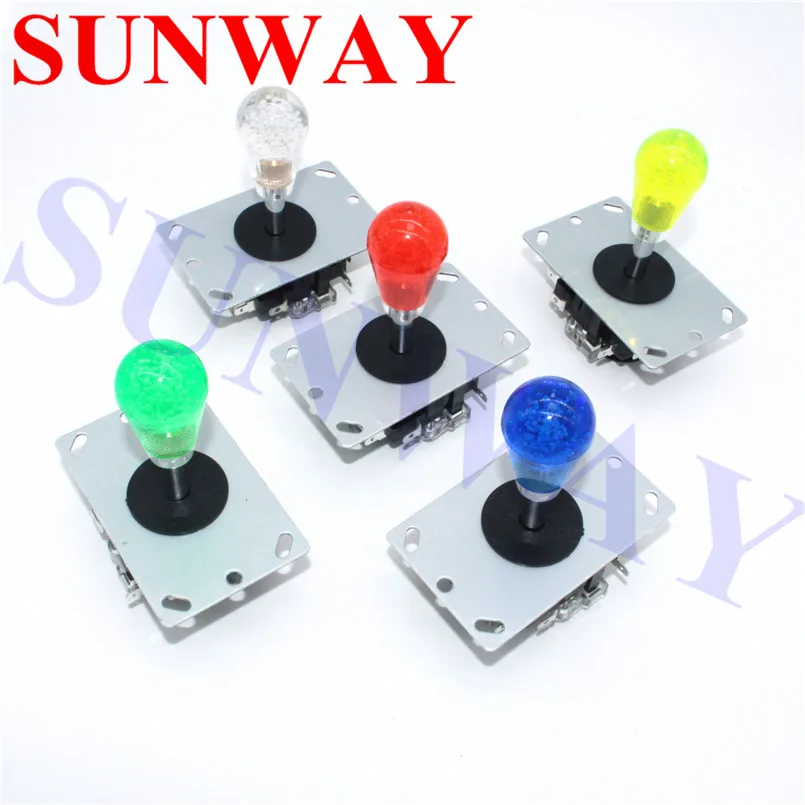 

1PC Crystal oval ball Sanwa Joystick microswitch can change 4 ways and 8 ways arcade Game Machine parts 5 colors available
