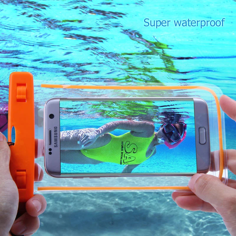 

Swimming waterproof bag for iPhone 6 waterproof phone case waterproof case iphone 8 mobile phone set luminous waterproof bag
