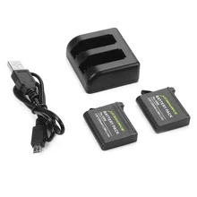 2×1250 мАч литий-ионный аккумулятор + зарядное устройство USB двойной комплект для Garmin virb 30 камеры OS864