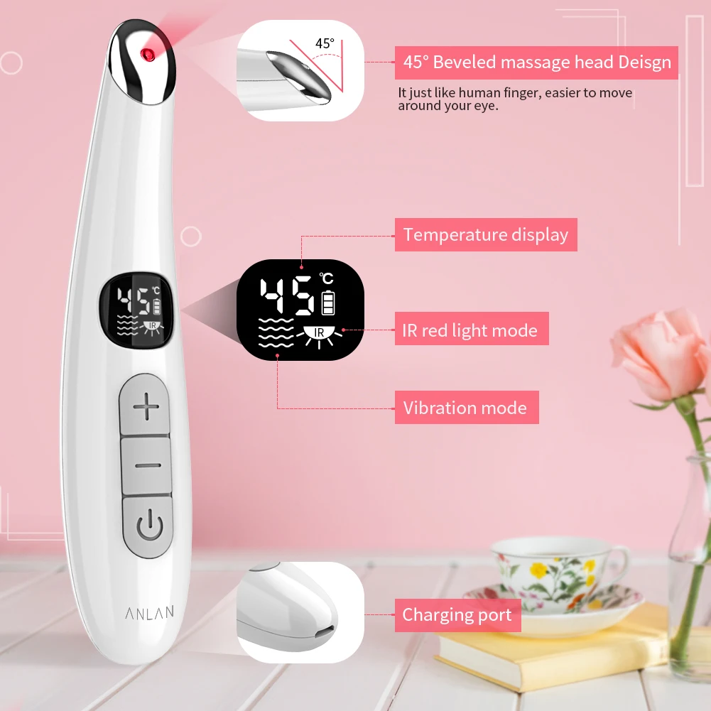 Cuidados com a Beleza Mini Vibração Elétrica Olho Rosto Massageador Anti-envelhecimento Rugas Dark Circle Remoção Portátil Caneta Massagem 14 Utensílios de cuidado facial