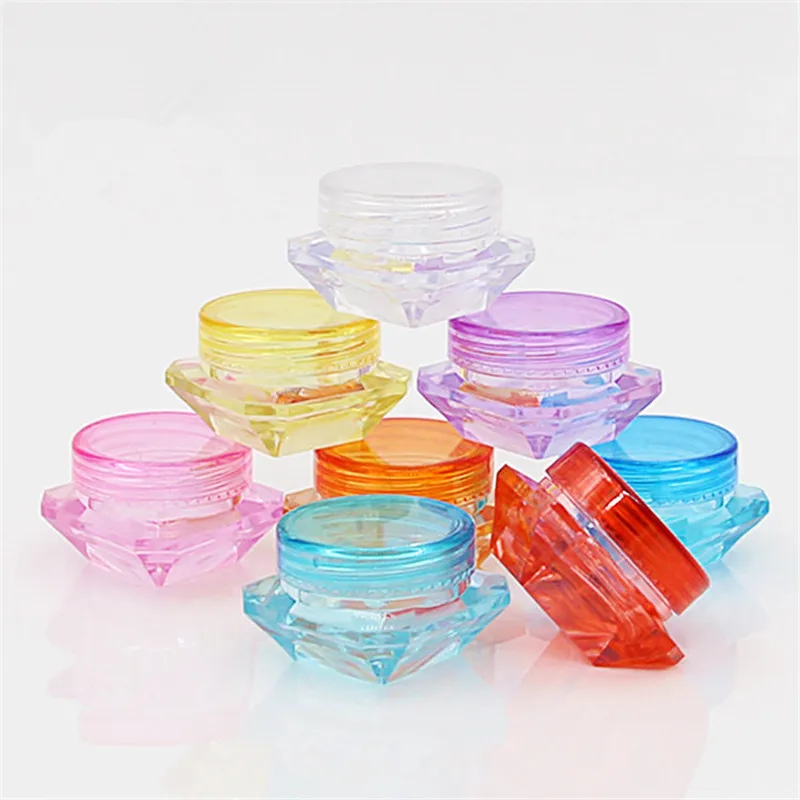 

10Pcs/Lot Refillable Bottle Cosmetic Container Makeup Cream Nail Art Lip Balm Containers For Storage Travel Portable Plastic Jar