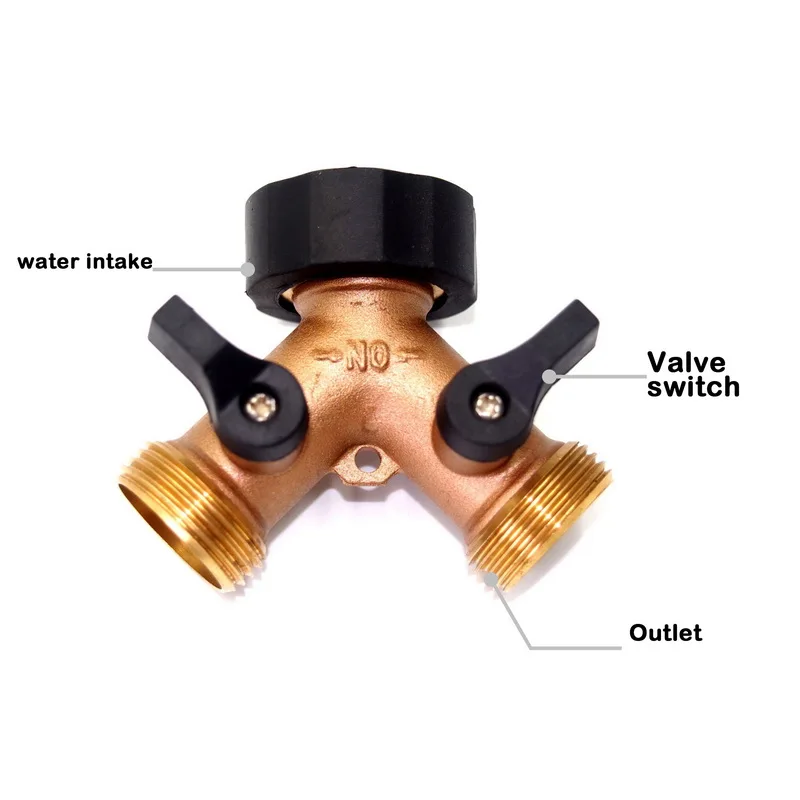 1 шт. разветвитель для садового шланга латунный 2/4 соединитель 3/4 ''разделитель труб для полива сада
