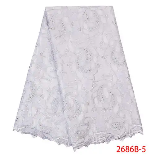 Latest High Quality Swiss Voile Laces Switzerland Cotton African Dry Cotton Lace Fabric Nigerian Voile Lace Fabric NA2686B-1 - Цвет: Picture - 5