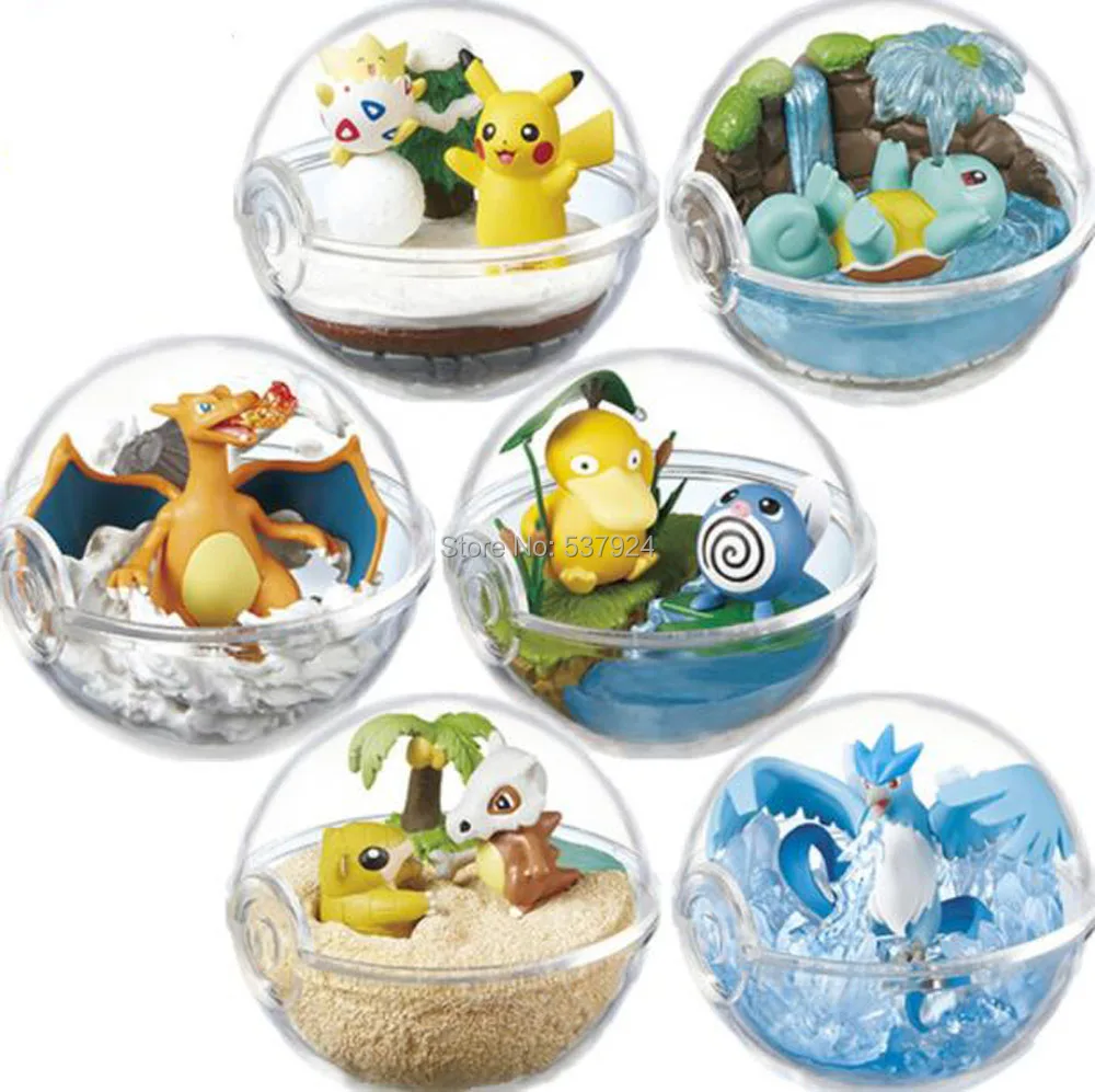 

New 6Pcs Pikchu Pidgeotto Ponyta Suicune Ampharos Espeon Chikorita Wooper 2-3" 5-7CM PVC Action Figure