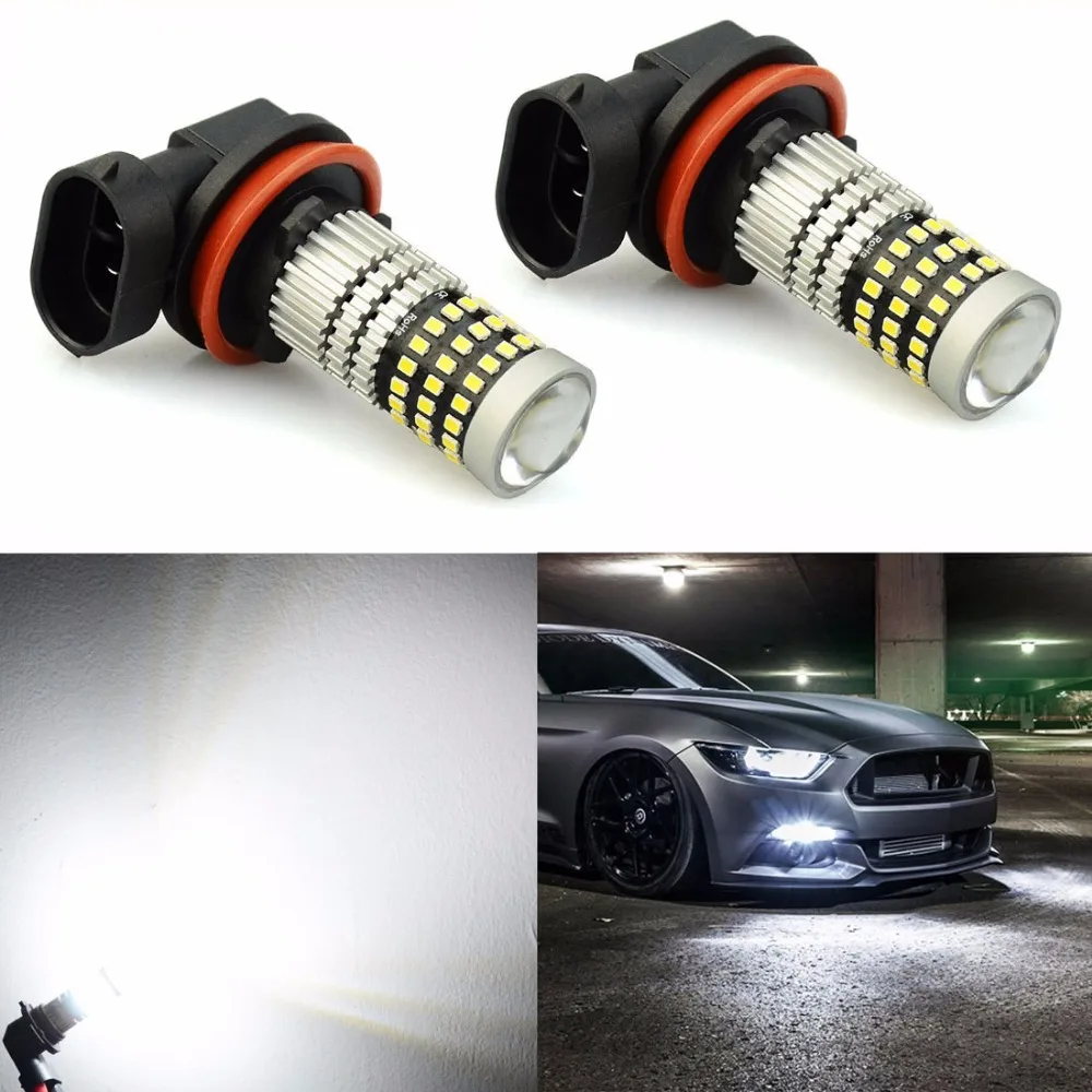 

2x H11 H8 H16 1400 Lumens Extremely Bright 1020 Chips 39 LEDs LED Fog Light Bulbs, 6000K White,DC12-24V VANSSI