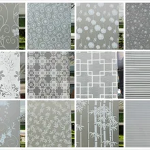 Широкий 45 см* длинный 100 см матовый непрозрачное стекло оконная пленка для уединенности клейкие стеклянные наклейки домашний Декор Смешанные цвета Туалет