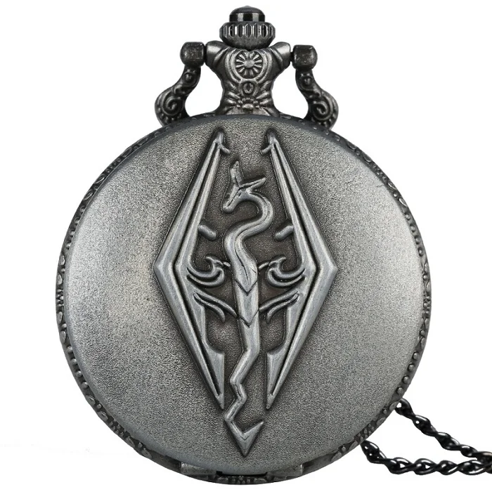 Grey Винтажные карманные часы The Elder Scrolls для мужчин крутая Волшебная трость узорные часы для женщин Элегантная подвеска цепь часы подарок - Цвет: Grey