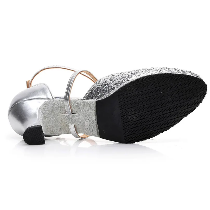 Women Dance Shoes Rumba Waltz Prom Ballroom Latin Salsa Dance Shoes Square Toe Wrap Dancing Shoes 5cm Heel #2P09 (24)
