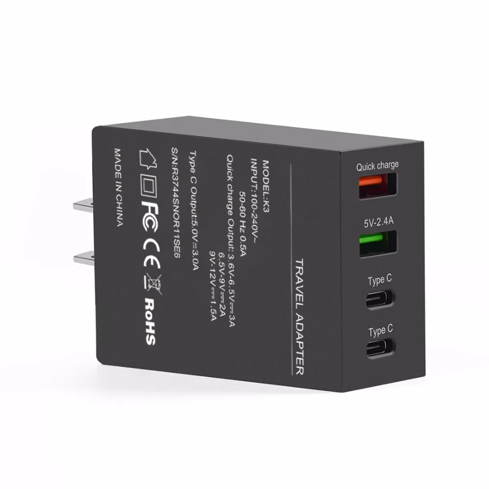 

Itian 50W 4Ports with Quick Charge 3.0 and Type-c USB3.0 Desktop Charger for Samsung S8/S8+/Sony Xperia XZ/Google Pixel/Pixel XL