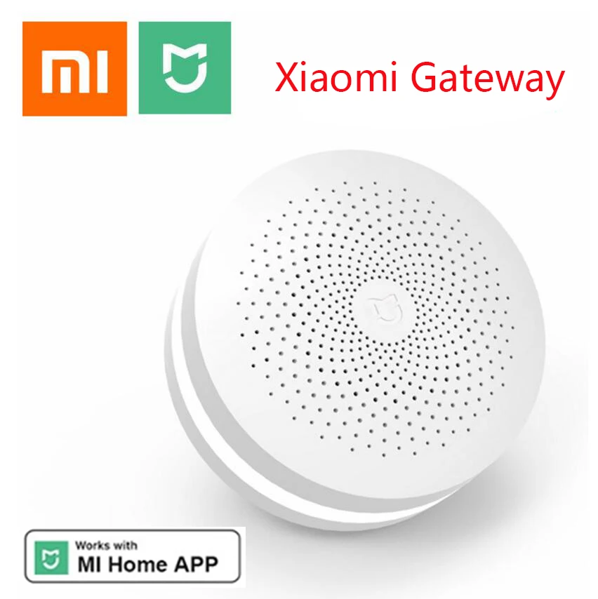 

Newest Xiaomi Mijia Multifunctional Gateway 2 Hub Alarm System Intelligent Online Radio Night Light Bell Smart Home Hub