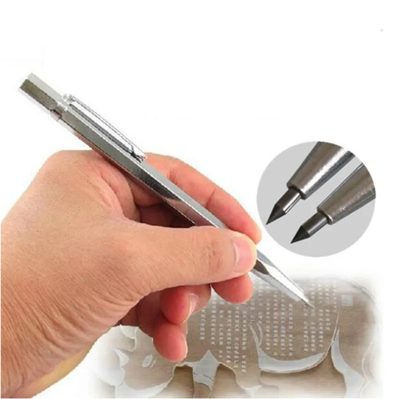 1PC Alloy Scriber Pen Glass Marking Engraving Tools Metal Shell
