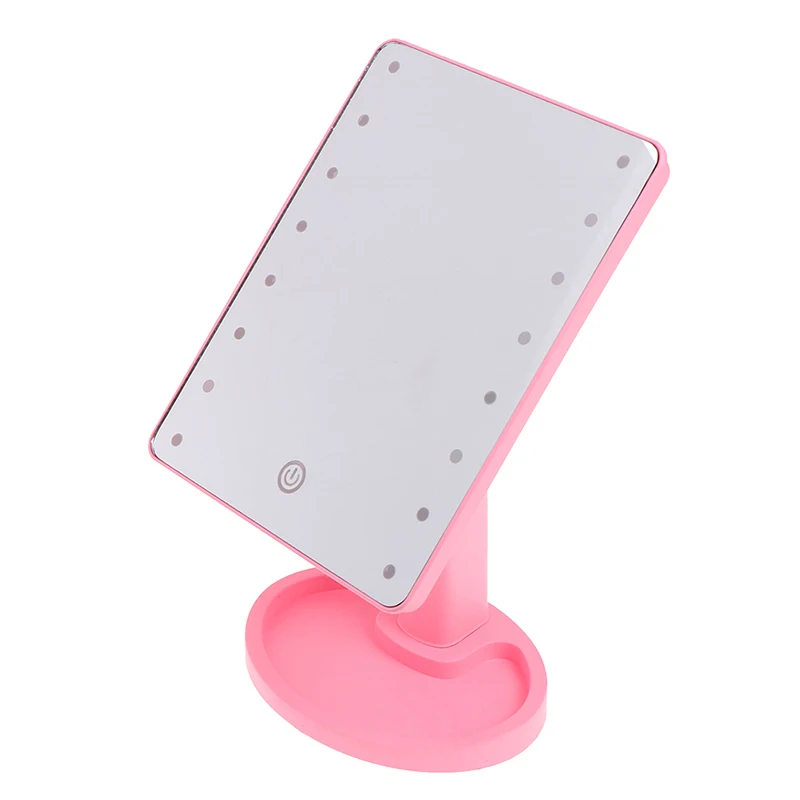 16LED Touch Screen Makeup Mirror Tabletop Cosmetic Vanity Light Up Mirror 3 Colors