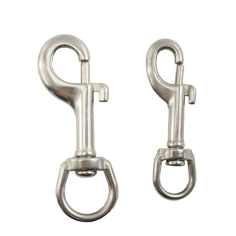 PSKOOK 2 PCS/ Lot 90mm Bolt Snap 304 Stainless Steel Round Eye Swivel for Key Chain Hook Buckles Sling Clip | Спорт и развлечения