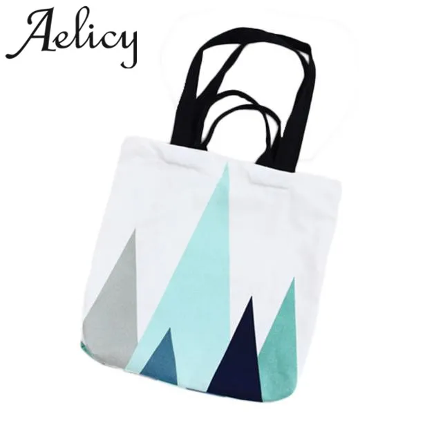 

Aelicy Girl Handbag Ladies Canvas Ladies shopping bags Leisure beach bag for women 2019 bolsa feminina dropshipping hot sale sac