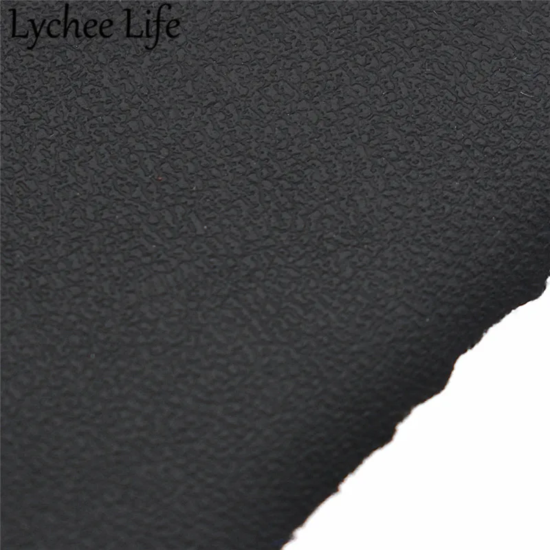 Lychee Life стрейч искусственная кожа ткань черный 100x150 см искусственная ткань DIY Ручная работа современная одежда текстиль швейная одежда аксессуары