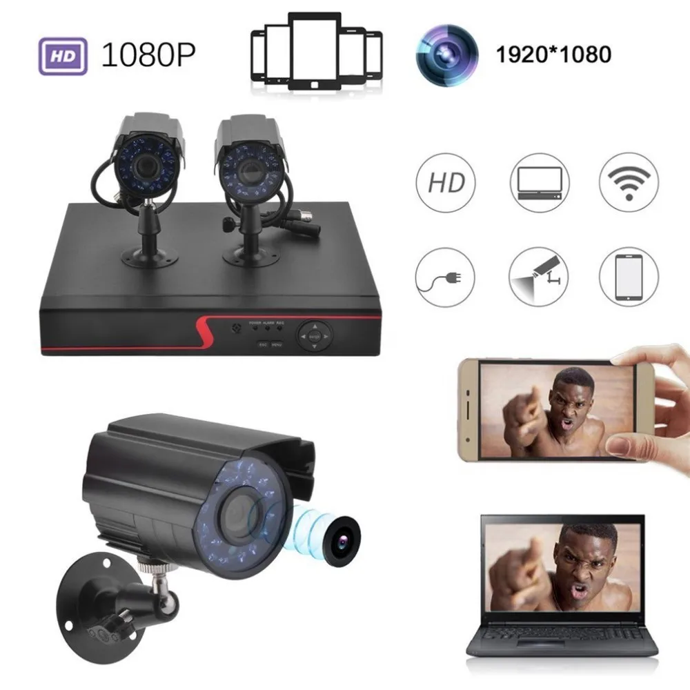

1080P HD Motion Detection Waterproof IR-CUT Night Vision Camera Video Recorder DVR Home Security System